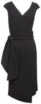 Oscar De La Renta Dress Black Sleeveless Wrap Knit Sz 8 Nwt $2190 - £865.70 GBP