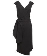OSCAR DE LA RENTA Dress Black Sleeveless Wrap Knit Sz 8 NWT $2190 - £862.53 GBP