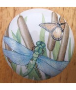 Cabinet Knobs  DragonFly in Reeds cat tails #1 - £4.14 GBP