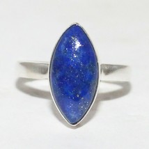 925 Sterling Silver Lapis Lazuli Ring Handmade Jewelry Gemstone Ring All Size - £28.28 GBP