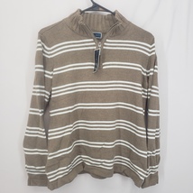 Karen Scott Size Small Quarter Zip Striped Sweater (AP) - £15.98 GBP