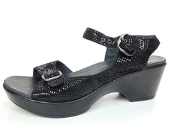 Dansko Sandi Sandals Women’s Size 37 US 6.5-7 Black Shimmer - £31.38 GBP