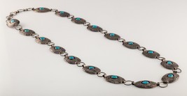 Indian Hand Made Jewelry (IHMJ) Sterling Silver Turquoise Concho Belt Go... - $772.20