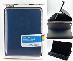 POLAROID APPLE IPAD MINI LEATHER FOLIO TABLET PC CASE BLUE BRAND NEW - $27.38 CAD