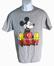 DISNEY MICKEY MOUSE Short Sleeve Junior T-Shirt Gray Medium - $10.88