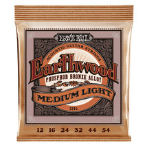 Ernie Ball Guitar Strings Acoustic Earthwood Phosphor Bronze Medium Light 12-54 - £13.50 GBP