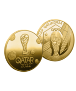 Qatar 2022 World Cup Soccer &#39;Gold&#39; Coin !!! - £7.95 GBP