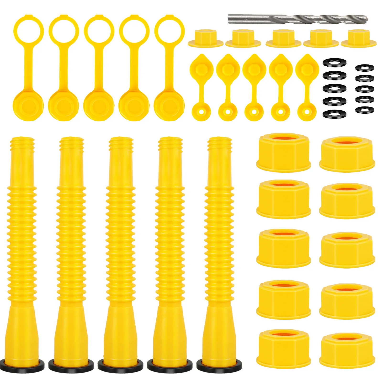 41Pcs Gas Can Spout Kit Gas Can Nozzle Set Flexible Fuel Can Pour Nozzle Kit wit - $67.84