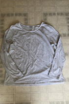 Duluth Trading Co 2XL Gray &amp; Whiter Stripe Shirt Long sleeve Cotton  - £25.78 GBP