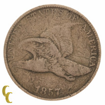 1857 Fliegen Eagle Cent 1C Penny ( Sehr Gut, VG Zustand) - £33.22 GBP