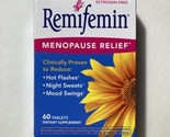 Remifemin Menopause Relief Estrogen Free, 60 Tablets, 08/24 - $28.49