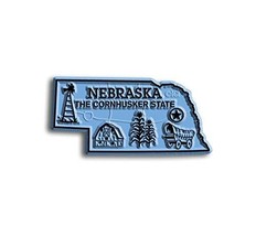 Nebraska Small State Magnet by Classic Magnets, 2.4&quot; x 1.2&quot;, Collectible... - £2.24 GBP