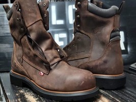 Red Wing Shoes USA 4200 Safety Toe Brown Leather Tall Work Boots Men 13 ... - $176.72