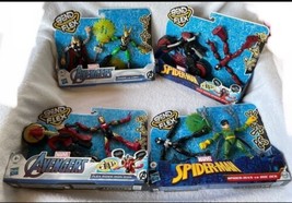 Bend and Flex Avengers Spider-man Loki Thor Iron Man Action Figures Mororcycle - £43.79 GBP