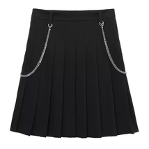 LELISKA High Waist Women Pleated Solid Color Mini Slim Skirts - £22.37 GBP