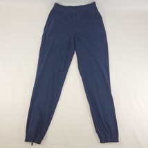 Lululemon Women Sz 4 Navy Blue Jogger Pants Zip Hem Recycled Nylon Lycra - $44.54