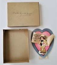 Vintage Victorian Die Cut Valentine Carbondale Pa Card Paper Ribbon W Box Birkit - £37.59 GBP