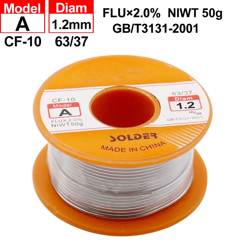0.5 0.6 0.8 1 1.2 1.5MM 63/37 FLUx 2.0% 45FT Tin Lead Tin Wire Melt Rosi... - $127.09