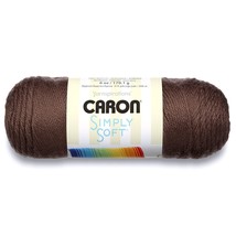 Caron Simply Soft Solids Yarn, 6oz, Gauge 4 Medium, 100% acrylic - Brown... - $19.99