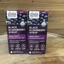 Black Elderberry Syrup by Gaia Herbs, 3 fl oz each - 2 Pack exp 11/2024 - £19.75 GBP