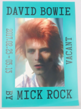 2017 David Bowie Vacant by Mick Rock Photography Japan Exhibit Turquoise Poster - £18.44 GBP