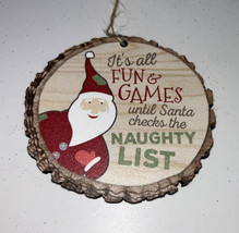 (6) Santas naughty list wood Christmas Ornament by P. Graham Dunn-NEW! - £7.36 GBP