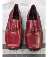 Sesto Meucci Womens Leather Driving Shoes Sz 6.5 M Red - $49.95