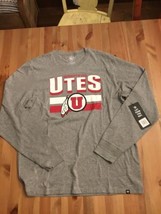 New &#39;47 brand Utah Utes Long Sleeve tee/t-shirt mens L/large Grey basket... - $22.49