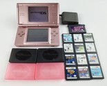 Nintendo DS Lite Metallic Rose Console Pink System Bundle With Charger S... - $98.99