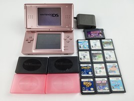 Nintendo DS Lite Metallic Rose Console Pink System Bundle With Charger S... - £78.68 GBP