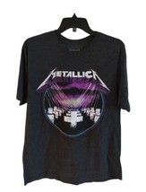 Metallica Master of Puppets Men&#39;s Large Short Sleeve Gray Graphic T Shirt - $12.86