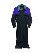 Vtg 80s - 90s Eddie Bauer Black Teal Retro Thinsulate Ski Snow Suit Wome... - $129.91 CAD