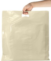 250-500 DIE CUT HANDLE BAGS COLORED PLASTIC MERCHANDISE BAGS RETAIL STOR... - £84.78 GBP+