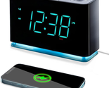 Emerson Radio Alarm Clock Bluetooth Speaker iPhone Android Charger with ... - £35.65 GBP
