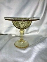 Vintage Topaz Yellow Compote Comport - $35.00