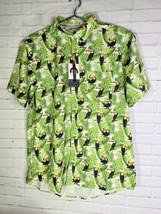Toucan Bird Floral Hawaiian Palm Leaves Modern Fit Button Up Shirt Mens ... - £43.52 GBP