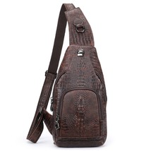 WESTAL Genuine Leather Sling Bag Crossbody Personal Pocket Bag Chest Shoulder Ba - £64.34 GBP