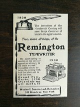 Vintage 1901 Remington Typewriter 1900 Wyckoff, Seamans &amp; Benedict Origi... - $6.64