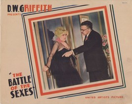 D.W. Griffith&#39;s The Battle Of The Sexes 1928 Phyllis Haver Taunts Jean Hersholt - £138.27 GBP