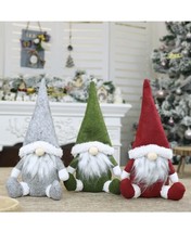 Christmas Decorations Home Decor,Christmas Ornaments Plush Long Hat Forest 3 PCS - £16.33 GBP