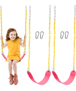 2 Pack Heavy Duty Swing Seat, Swing Set with 4 Snap Hooks for Kids Outdo... - £38.21 GBP