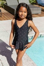 Marina West Swim Clear Waters Swim Dress in Black/White Dot - £31.80 GBP