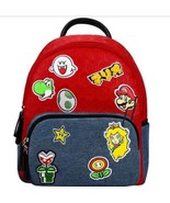 Super Mario Mini Backpack Icon Patches Yoshi Princess Peach 11x8x4 inche... - £50.70 GBP