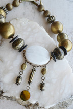 Large beads necklace, Bronze beads necklace, designer handmade necklace,... - $18.00
