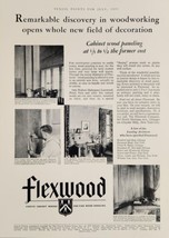 1931 Print Ad Flexwood Cabinet Wood Paneling Used by Architects Chicago,Illinois - £16.93 GBP