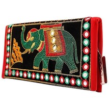 Women Girls clutch handbag with Indian traditional Rajasthan Elephant ar... - £20.82 GBP