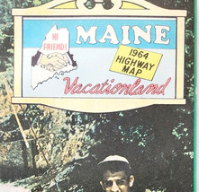 1964 Maine Official Highway Map Vacationland 2 Sided Vintage Antique E98B - $41.47 CAD