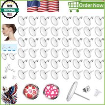 Versatile 300-Piece Jewelry Craft Set - 12mm Stainless Steel Earring Bla... - $315.07 MXN