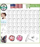Versatile 300-Piece Jewelry Craft Set - 12mm Stainless Steel Earring Bla... - $315.07 MXN