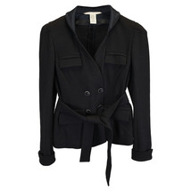 Diane Van Furstenberg Tie-Waist Double-Breasted Blazer In Wool Women Bl Size 5 - $108.30